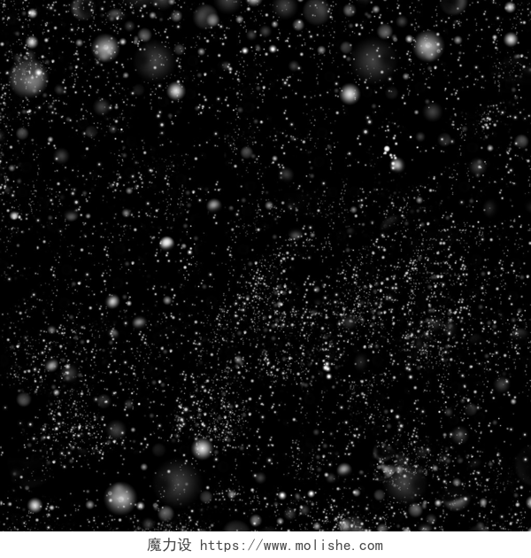 黑色背景下的白色斑点黑暗的背景与落雪的效果。抽象的黑白色 b